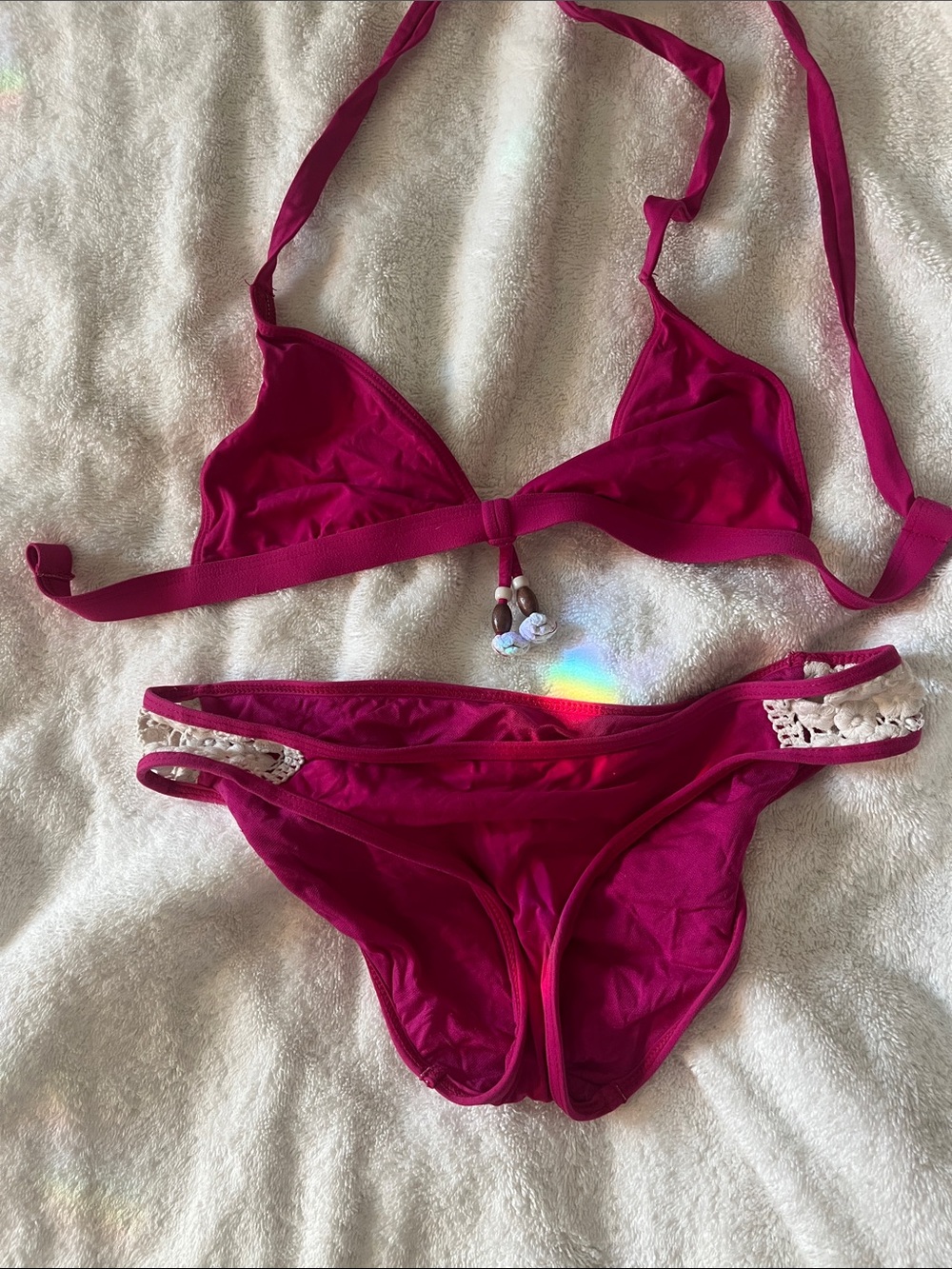 Fuchsia Bikini Two-Piece Set